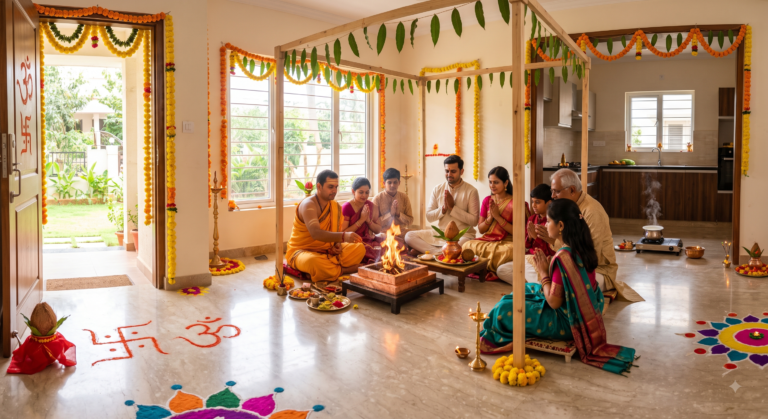 गृह प्रवेश पूजा विधि, सामग्री एवं मंत्र