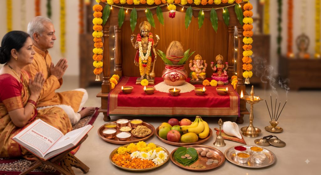 सत्यनारायण पूजा विधि